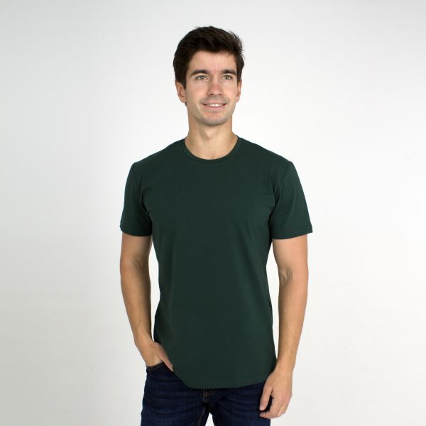 Базовая футболка мужская зеленая