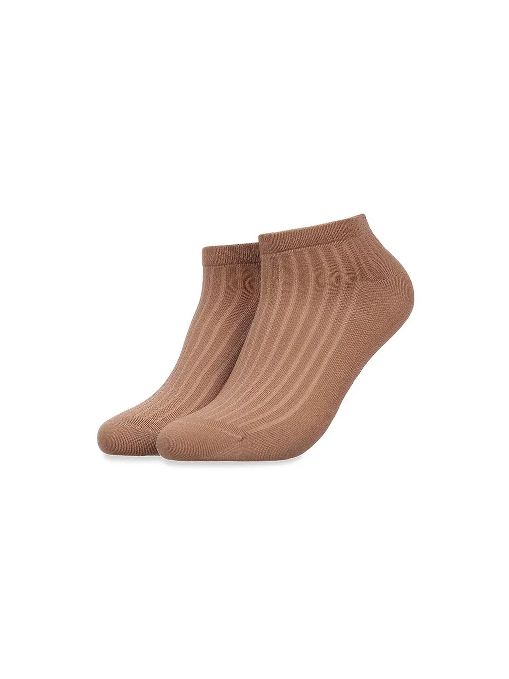 Носки женские короткие в рубчик | кофе, Т2259, р. 36-40