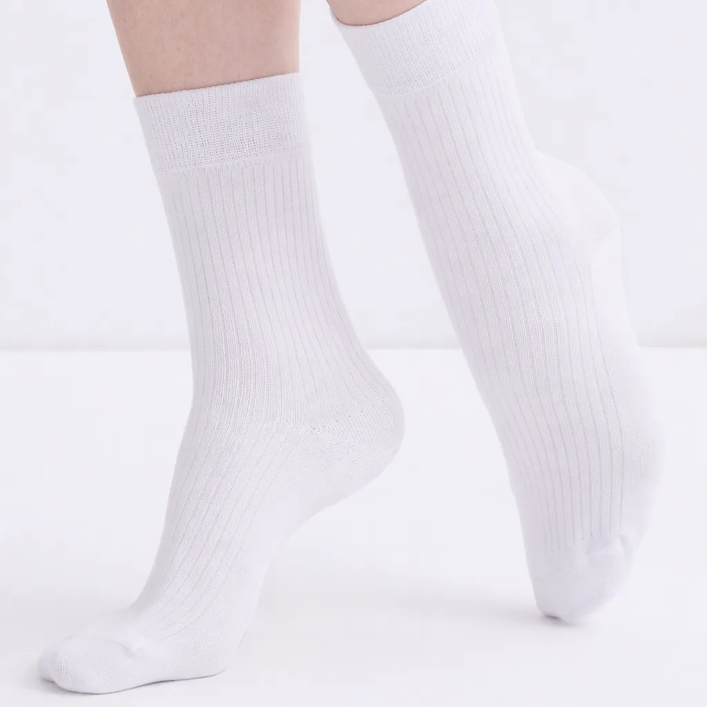 Носки Tezido Т2536 рубчик Fuji белый