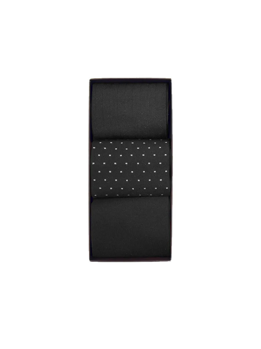 Подарочный набор носков Н362 черный (3 пары)