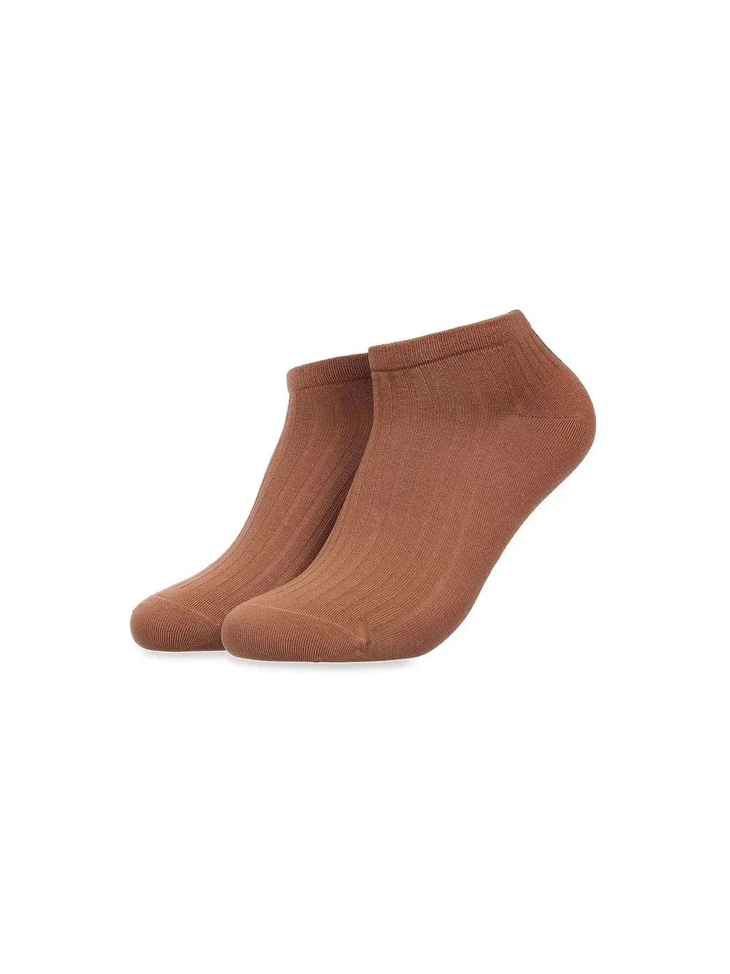 Носки женские короткие в рубчик | шоколадный, Т2260, р. 36-40