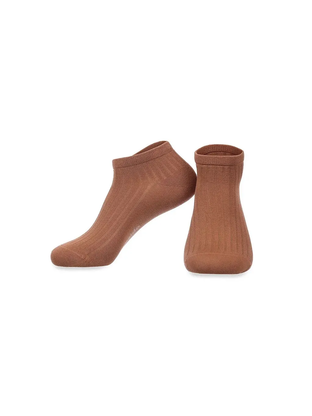 Носки женские короткие в рубчик | шоколадный, Т2260, р. 36-40